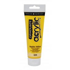 TINTA ACRILICA DALER ROWNEY TUBO DE 120 ML  AMARELO NAPOLES 634