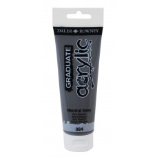 TINTA ACRILICA DALER ROWNEY TUBO DE 120 ML  CINZA NEUTRO 084