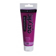 TINTA ACRILICA DALER ROWNEY TUBO DE 120 ML  PURPURA 433