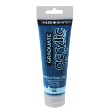 TINTA ACRILICA DALER ROWNEY TUBO DE 120 ML  TURQUESA FTALO 154