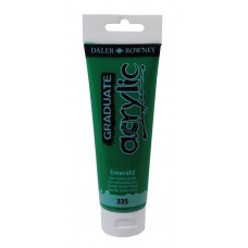 TINTA ACRILICA DALER ROWNEY TUBO DE 120 ML  VERDE ESMERALDA 335