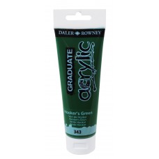 TINTA ACRILICA DALER ROWNEY TUBO DE 120 ML  VERDE HOOKER 343