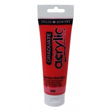 TINTA ACRILICA DALER ROWNEY TUBO DE 120 ML  VERMELHO CADMIO HUE 500
