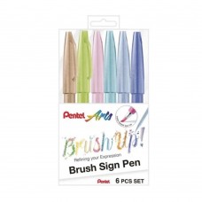 Caneta Brush Pen Pentel  signpen c/6