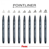 Caneta Nanquim pointliner Pentel 