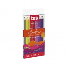 Lapis De Cor Vibes –Tons Entardecer – 12 Cores + 1 Lápis 6B