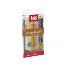 Lapis De Cor Vibes –Tons Escandinavos – 12 Cores + 1 Lápis 6B 