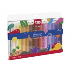 Lapis De Cor Vibes – Tons Clássicos – 72 Cores + 1 Lápis 6B