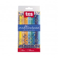 Lapis De Cor Vibes – Tons Mediterrâneo – 12 Cores + 1 Lápis 6B