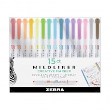 MARCA TEXTO MILDLINER CONJUNTO 15 CORES
