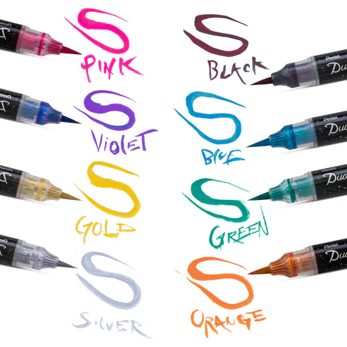 CANETA PENTEL DUAL METALLIC BRUSH